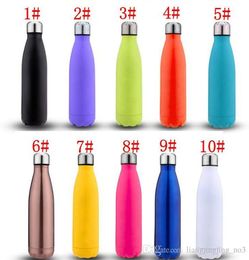 Cola Shaped water bottle Vacuum Insulated Travel Water Bottle Double Walled Stainless Steel coke shape Outdoor Water Bottle KKA2153942983