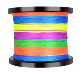 whole 4 strand braided Colourful fishing wire 500M 1000M 4 weaves super strong PE fishing line saltwater sea56065862710643