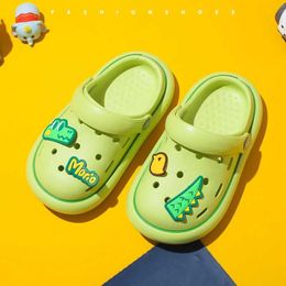 Slipper Summer Child Slippers Toddler Walking Shoes Cute Cartoon Waterproof Hole Sandals Boys Girls Outdoor Kid Beach Casual Slippers Y24051450DT