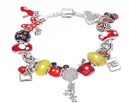 Fashion P Style Charm Bracelet Bowknot Pendant Women European Charm Beads Santa Claus Turtle Dangle Fits P Charms Bracelets Necklace DIY Jewelry6326760