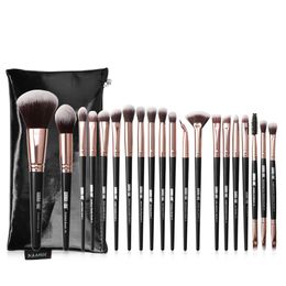 Maange 20pcs Makeup Brushes Set Cosmetic Foundation Powder Blush Eye Shadow Lip Make Up Brush Blending Tools For Women Beginner
