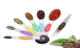 7pcsset Magnetic Measuring Spoons with Leveler Stainless Steel DoubleSided Measuring Spoons Set for Cooking Baking WB21419782839