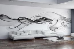 Modern Abstract Black And White Smoke Fog Mural Wallpaper Living Room Bedroom Art Home Decor SelfAdhesive Waterproof 3D Sticker 29459087
