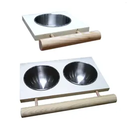 Other Bird Supplies Feeding Dish Cup Removable And Watering Stainless Steel Parrot Cups For Macaw Lovebirds Cockatiels