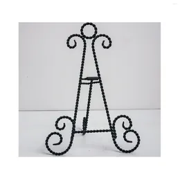 Party Supplies Custom Desktop Decorative Black Easel Metal Twisted Wire Easels Po Frame Or Plate Display Stands Picture And Holder