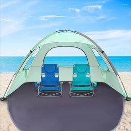 Tents And Shelters 3 Person Beach Tent Easy Setup Portable Shade With Carrying Bag 210T Sun Protection Shelter Canopy