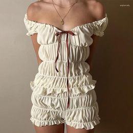 Cape For Women Beach Bathing Suit Exits Summer Clothes Cover Ups Swimwear 2024 Tunic Bathroom Wood Ear Edge Pleated Strap Short