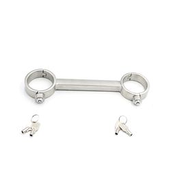 Latest Press Lock Stainless Steel Bondage Fixed Wrist Cuffs Handcuffs Restraints Shackles Adult BDSM Sex Toy For Male Female3682859