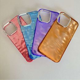 Double-sided Water Ripple Rhinestone Case for iPhone 15 Pro Max with Magnetic Mobile Power Supply