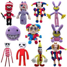 Stuffed Plush Animals 2024 New Magical Digital Circus Pomni Jax Plush Toys Cute Theatre Rabbit Doll Filled Cartoon Joker Christmas Childrens Gift B240515