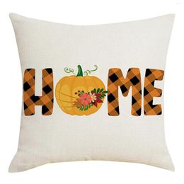 Pillow Autumn Deciduous Pumpkin Modern Simple Style Linen Encrypted Cover 14 X 19 Pillowcase Flannel Pillowcases Size