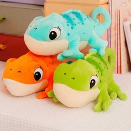 Stuffed Plush Animals Plush Light - Up toys 1 30cm cartoon real human lizard and chameleon plush toy creative simulation animal reptile filling pillow gift B240515