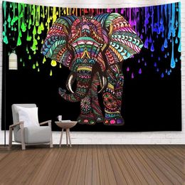 Tapestries Ins Tapestry Wall Hanging Hippie Elephant Bohemian Dorm Bedspread Table Cloth Curtain Background Decoration