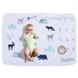Blankets Baby Milestone Blanket Born Birth Infant Swaddle Stroller Bedding Growth Pography For Warp