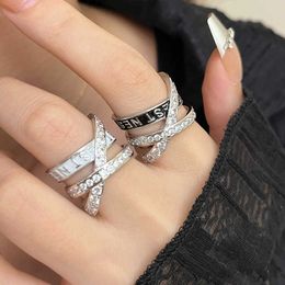 Designer High version Westwoods enamel drip oil inlaid diamond ring for men and women niche personality high-end light luxury three letter Nail