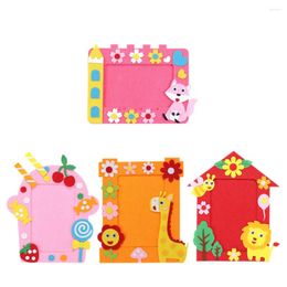 Frames 4pcs Kids Picture Frame Craft DIY Non- Woven For Home Classroom Game Activities Bulletin Board Decoration (