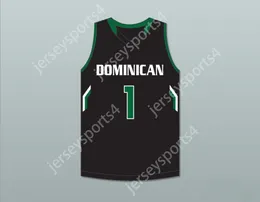 CUSTOM NAY Youth/Kids KOSTAS ANTETOKOUNMPO 1 DOMINICAN HIGH SCHOOL KNIGHTS BLACK BASKETBALL JERSEY 2 TOP Stitched S-6XL