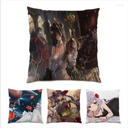 Pillow Comfortable Decoration Polyester Linen Vintage Ornamental Pillowcase Living Room Velvet Cover Anime Painting 45x45 E0936