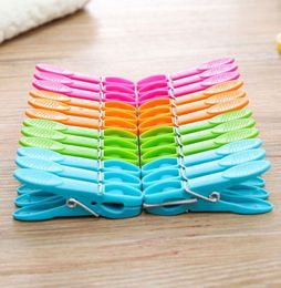 24PcsSet Travel Laundry Clothes Pins Hanging Pegs Clips Plastic Hangers Racks Clothespins Kitchen Bathroom Home Supplies2915409