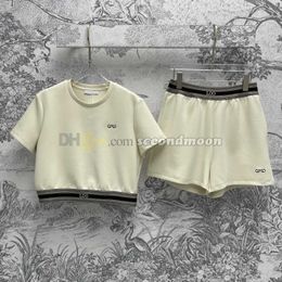 Summer Casual Style Tracksuit Short Sleeve T Shirt Elastic Waist Sport Shorts Outdoor Fitness Yoga Outfit