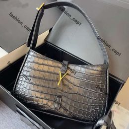 Ysllbag Bag Designer Shoulder Bags Flap Shoulder Bag Fashion Versatile Womens Half Moon Bag Luxury Handbag Black Calfskin Hobo Wallet Classic Crocodile Skin Bag 239
