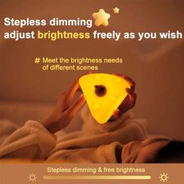 Table Lamps Kids Night Light Cute Cartoon Cheese Bedside Lamp Touch Sensor Night Light For Bedroom Decoration Table Lamp Children Gifts
