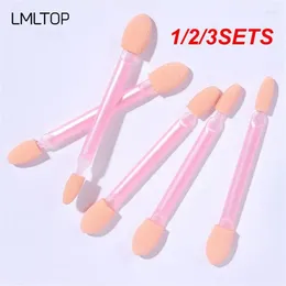 Makeup Brushes 1/2/3SETS Sponge Stick Double Head Brush Set Cosmetics Tool Eyeshadow Applicator Portable For Travel Mini