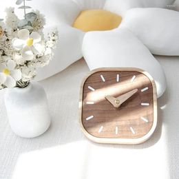 Table Clocks For (battery Living Black Walnut Bedroom Study Design Bedside ) Novel Room Small Clock Silent