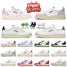 Top quality Casual Shoes womens designer shoes cheap Medalist Sneaker floor Leather Suede Pink Golden green Panda Hiking walking Loafers sneakers Jogging trainers