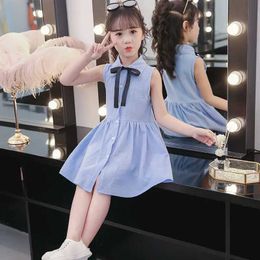Girl's Dresses Girls Summer Dress 2024 Childrens Clothing Loose and Comfortable Princess Dress New Style Children 2 3 4 5 6 7 8 9 Years Old d240515