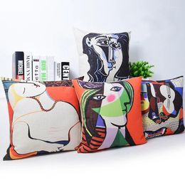 Pillow Nordic Colour Simple High-end Office Cotton Sofa Home Decoration Picasso