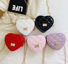 Cute girls heart handbag mini baby chain princess shoulder bags kids crossbody coin purse