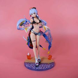 Action Toy Figures 25cm sexy girl character Genshin Imapact anime character Kamisato Ayaka Figura swimsuit statue Kawai doll collectible toy boy gift Y240515