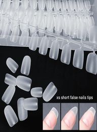 False Nails 120Pcs Press On XS Short Square Oval Coffin Tips System Nail Gel X Acrylic Fake Art1239380