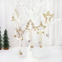 Party Decoration 1/2Pcs Angel Star Pendant With Bell Hanging Ornaments For Wedding Birthday Christmas Tree Home Year Decor Kids Favor