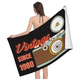 Towel Vintage Camera Case - Since 1980 80x130cm Bath Water-absorbent For Picnic Traveller