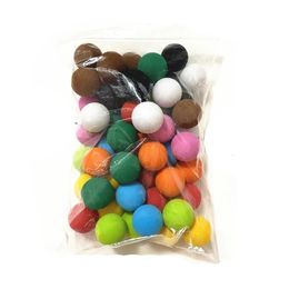 50pcs 30mm 10 Colours Golf Balls EVA Foam Soft Sponge Balls GolfTennis Training for Indoor Golf Practise Children Toy Ball 240515