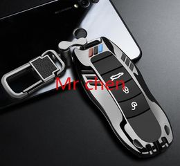 car goods Car Remote Smart Key Fob Shell Case Cover Keychain bag For Porsche Panamera Cayenne 971 911 9YA Macan Boxster 2018 Acces1247290