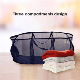 Laundry Bags Breathable Useful Foldable Dirty Clothes Storage Organiser Bag Wear Resistant Hamper Fine Mesh Bathroom Supplies