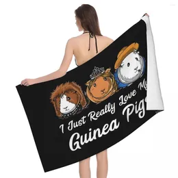 Towel I Just Really Love My Guinea Pigs 80x130cm Bath Brightly Printed For Travelling Party