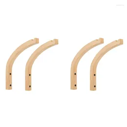 Hooks 4X Wooden Wall Plant Hangers Indoor Mounted For Hanging Plants Flower Bracket Wind Chimes