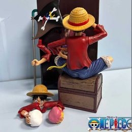 Action Toy Figures 20cm integrated Luffy character model monkey D. Luffy flag cake character action picture integrated anime model PVC doll toy boy