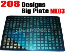 Newest 208 Designs XXL BIG Stamping Plate French Full Nail Art Image Plate Stencil Metal Template N38437761