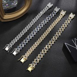 fashion full diamond cuban chain high quality diamond inlaid mens hip hop style thick necklace designers design gift accessories
