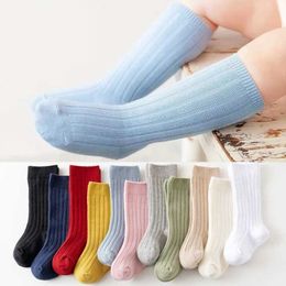 Kids Socks Baby girl cotton socks hand sewn childrens knee high socks pure Spanish style newborn socks 0-4 years old d240515