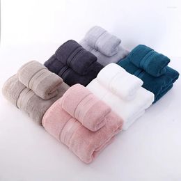 Towel Pure Cotton Absorbent 80x160cm Solid Color Quick-drying Washcloth Soft Breathable Thickened El Beach Bath