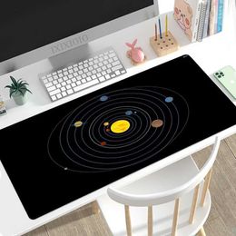 Mouse Pads Wrist Rests Mouse Pad Gamer Space Universe Solar System XL New Computer Large Mousepad XXL Mechanical Keyboard Pad Mouse Mat Soft Mouse Mats J240510