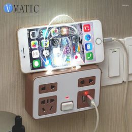 Party Decoration Small Night Lamp Multi-function Socket Converter Insert Household Mobile Phone Charger Bedroom Table