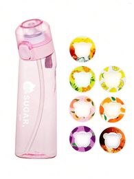 Water Bottles 1PC 650ml Flavouring Bottle With Straw 1 Flavour Pods Leakproof And Portable Sports Air For Outdoor Fitness