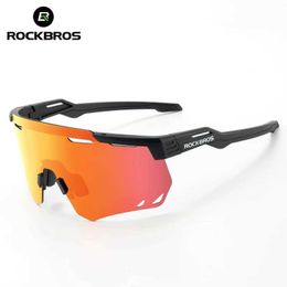 Outdoor Eyewear ROCKBROS Bicycle Glasses Lightweight Photochromic Polarised UV Protective Sunglasses Sports MTB GlassesQ240514